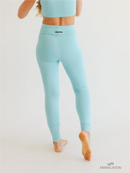 Legging Bio Light Cós Alongado com Shorts Interno Colors Azul Meditação