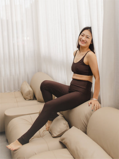 Legging Spirit Cintura Alta Café