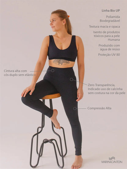 Legging Bio UP Compress Cintura Alta Preto
