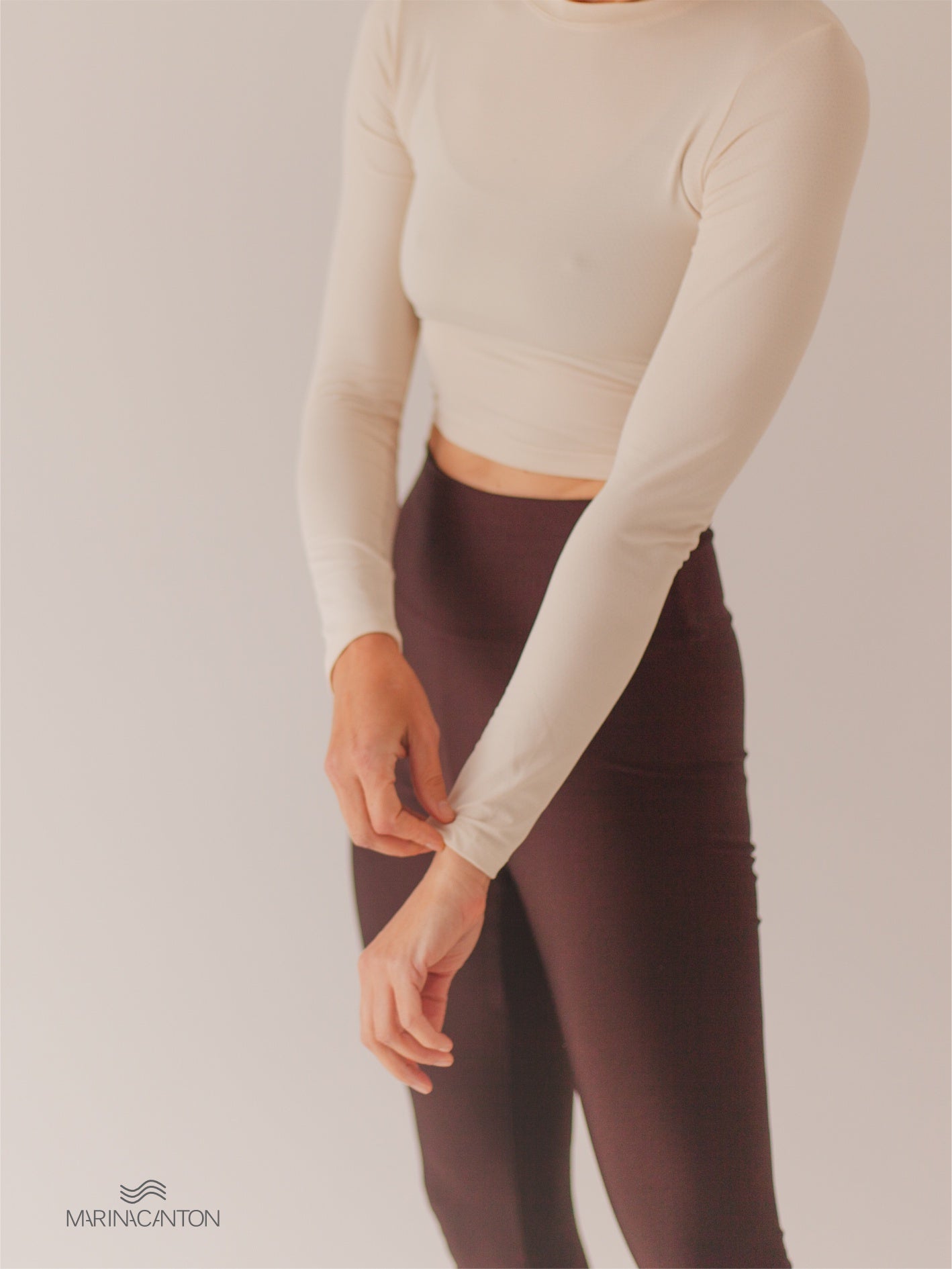 Cropped Breathe Manga Longa Off White