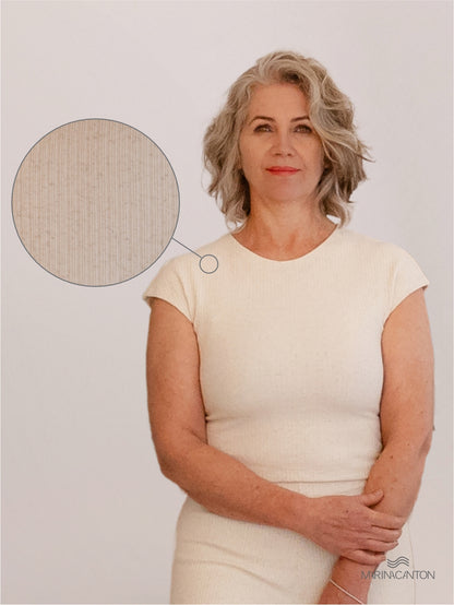 Blusa Cropped Semear Canelado Linho