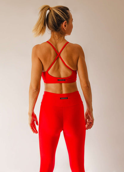 Top Spirit Light Alça Cruzada Vermelho