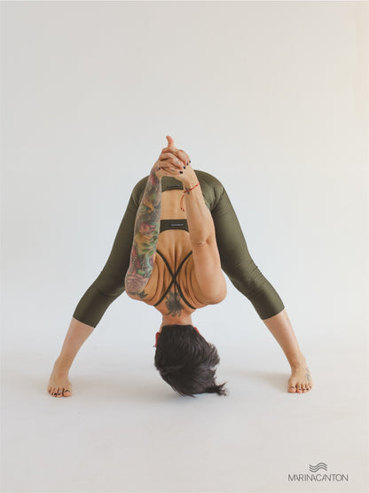 Legging Capri Spirit Light Cintura Alta Oliva