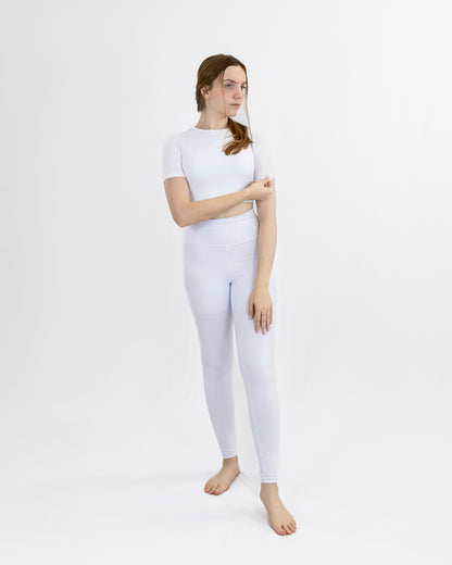 Cropped Breathe Manga Curta Branco