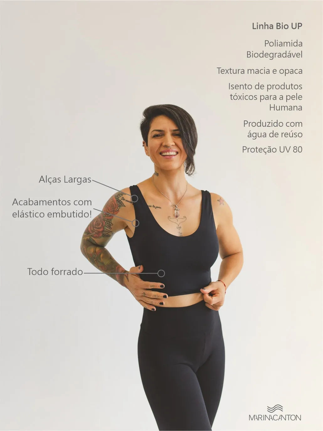 Cropped Bio UP Compress Confort Preto