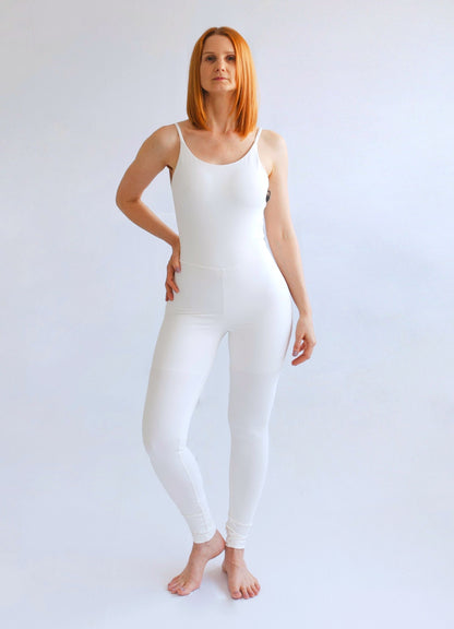 Macacão Bio Light Alcinha Costas V com Shorts Interno Clássicos Branco