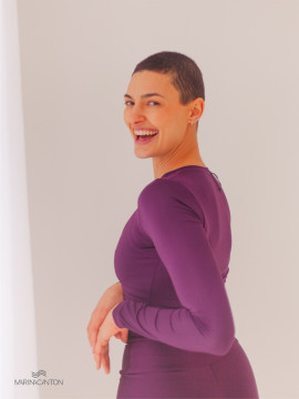 Cropped Breathe Manga Longa